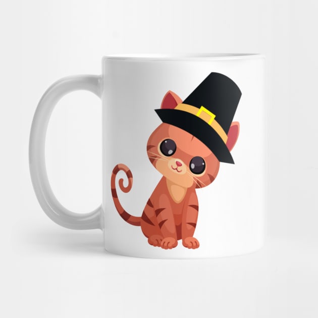 Thanksgiving Pilgrim Cat by HolidayBug